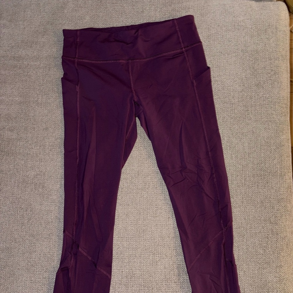 lululemon athletica Plum Purple High-Waist Leggings with Side Pockets